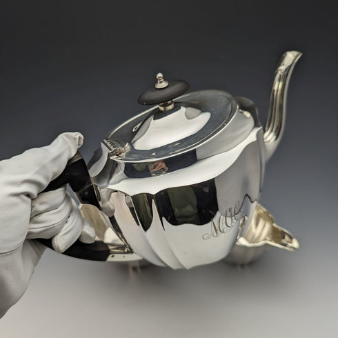 1915年頃年 英国アンティーク シルバープレート製 ティーセット Kemp Brothers